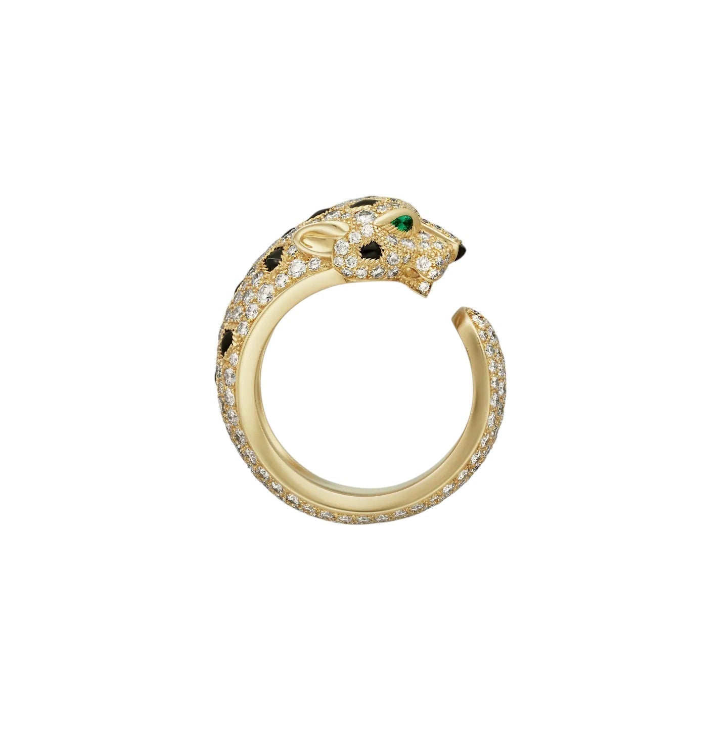 [Avelora]PANTHÈRE DE DIAMOND HALF-PAVÉ MEDIUM RING