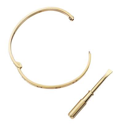 [Avelora]CLASSIC 6.1MM LOVE SINGLE-SCREW CLOSURE BANGLE - 4-DIAMOND