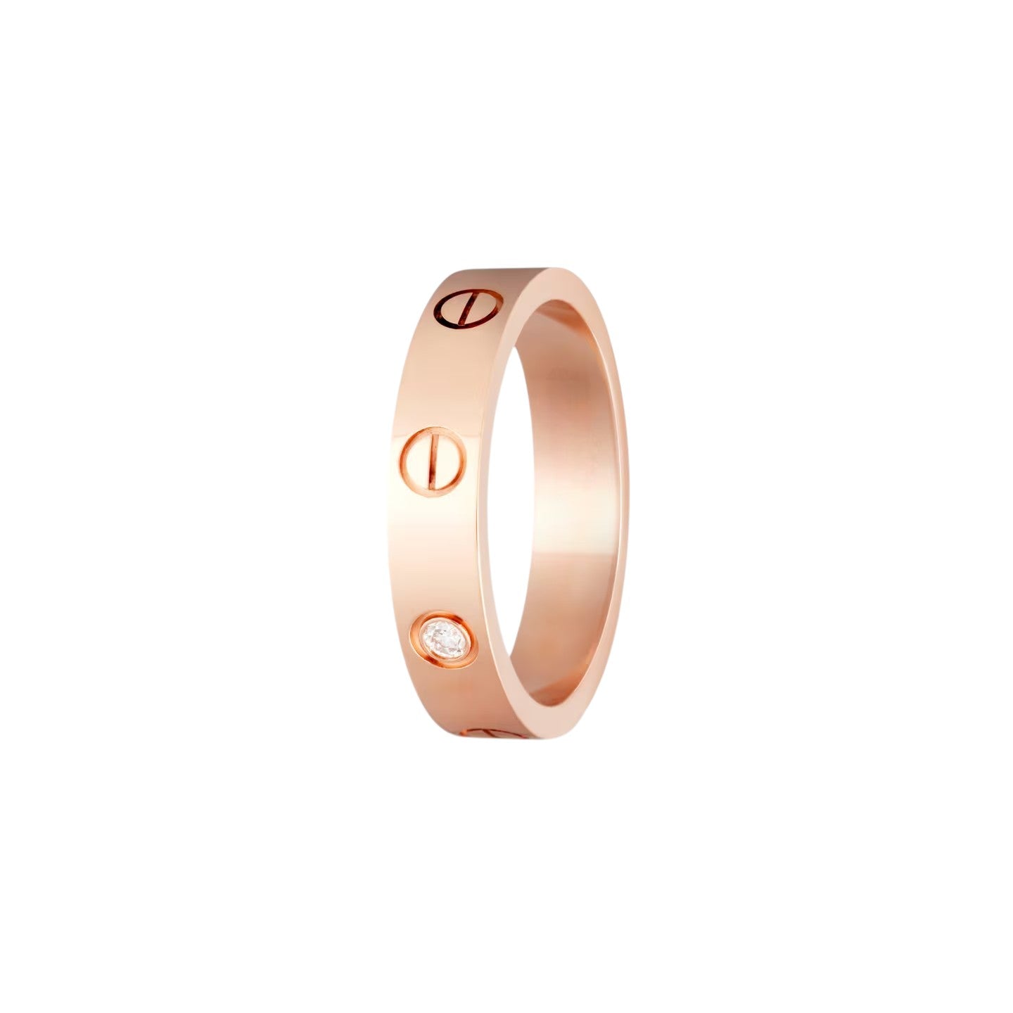 [Avelora]LOVE 4MM 1 DIAMOND RING