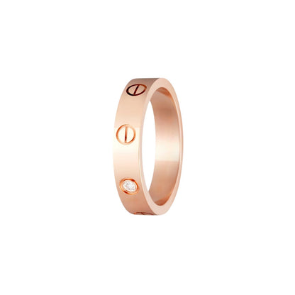 [Avelora]LOVE 4MM 1 DIAMOND RING