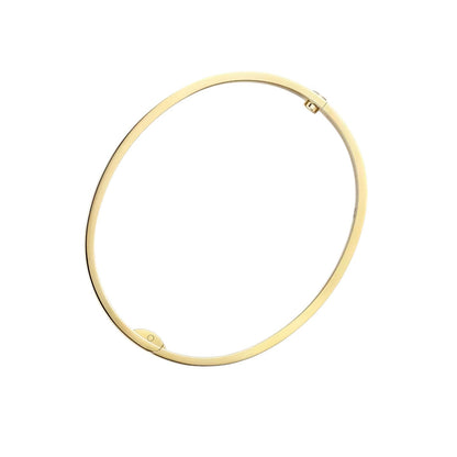 [Avelora]CLASSIC 6.1MM LOVE SINGLE-SCREW CLOSURE BANGLE - 4-DIAMOND