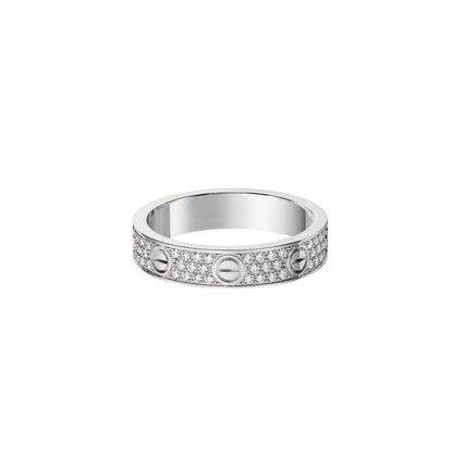 [Avelora]LOVE 4MM PAVÉ DIAMOND RING