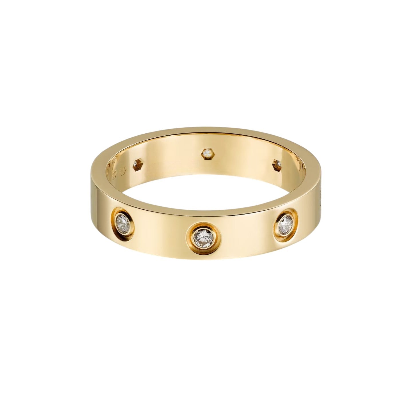 [Avelora]LOVE 4MM 8 DIAMONDS RING