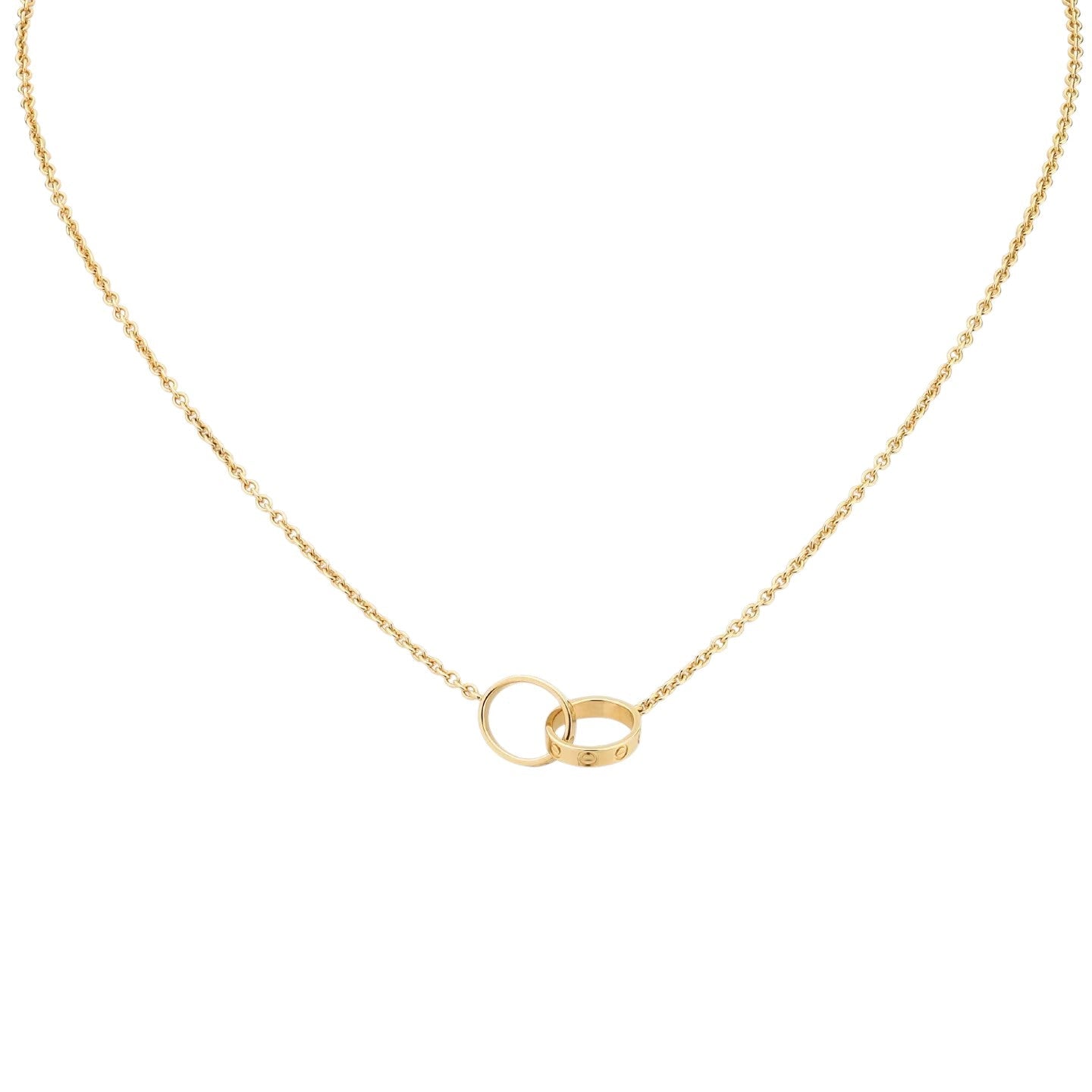 [Avelora]LOVE DOUBLE-RING PENDANT NECKLACE