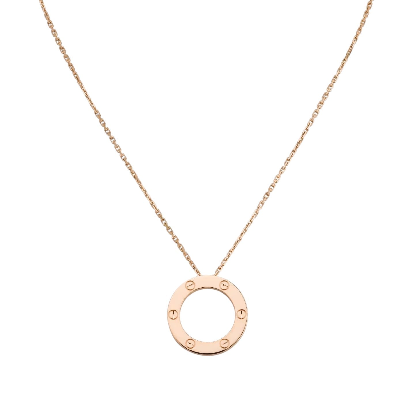 [Avelora]LOVE LARGE CIRCULAR PENDANT NECKLACE