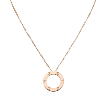 [Avelora]LOVE LARGE CIRCULAR PENDANT NECKLACE