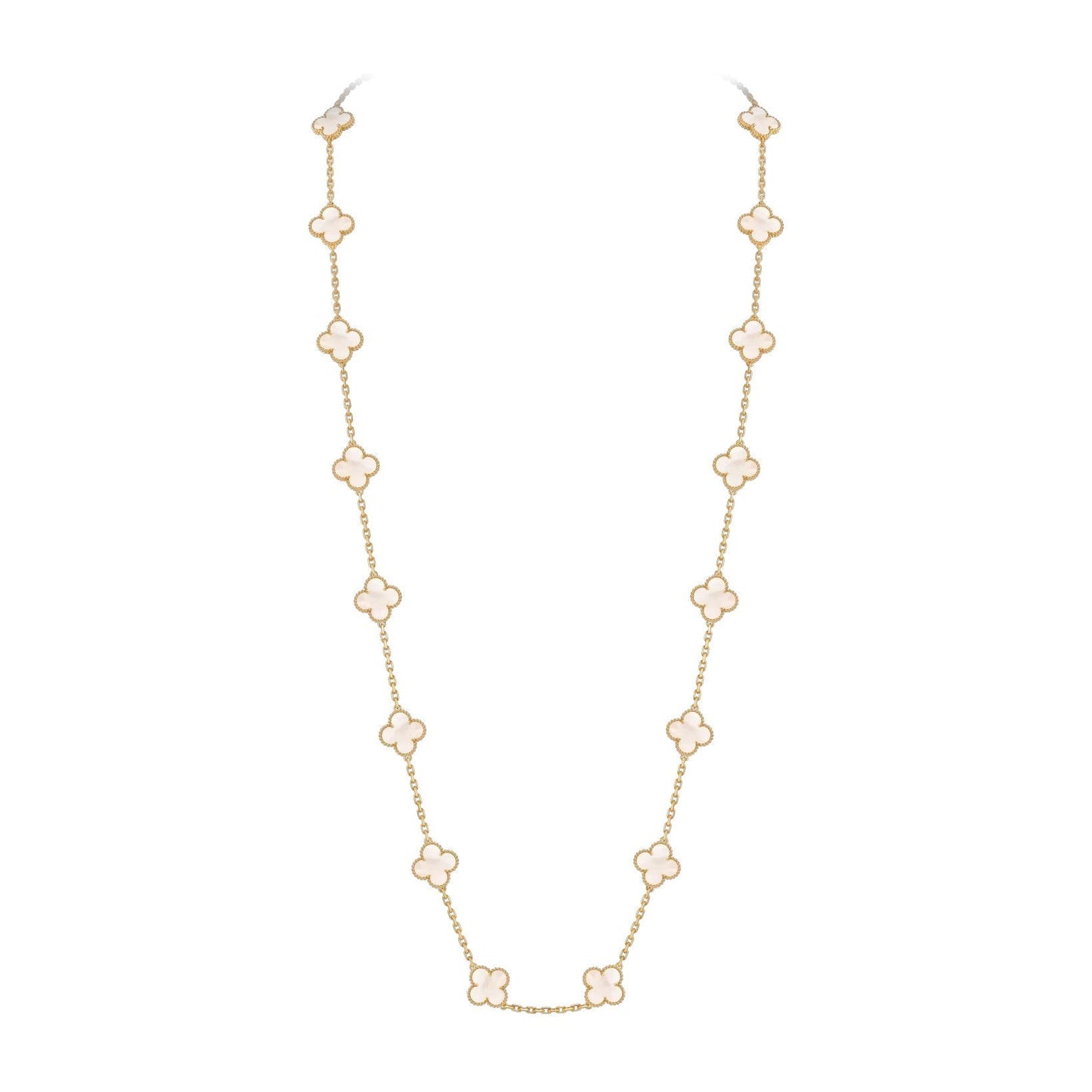 [Avelora]CLASSIC 20-MOTIF LUCKY CLOVER LONG NECKLACE GOLD COLLECTION
