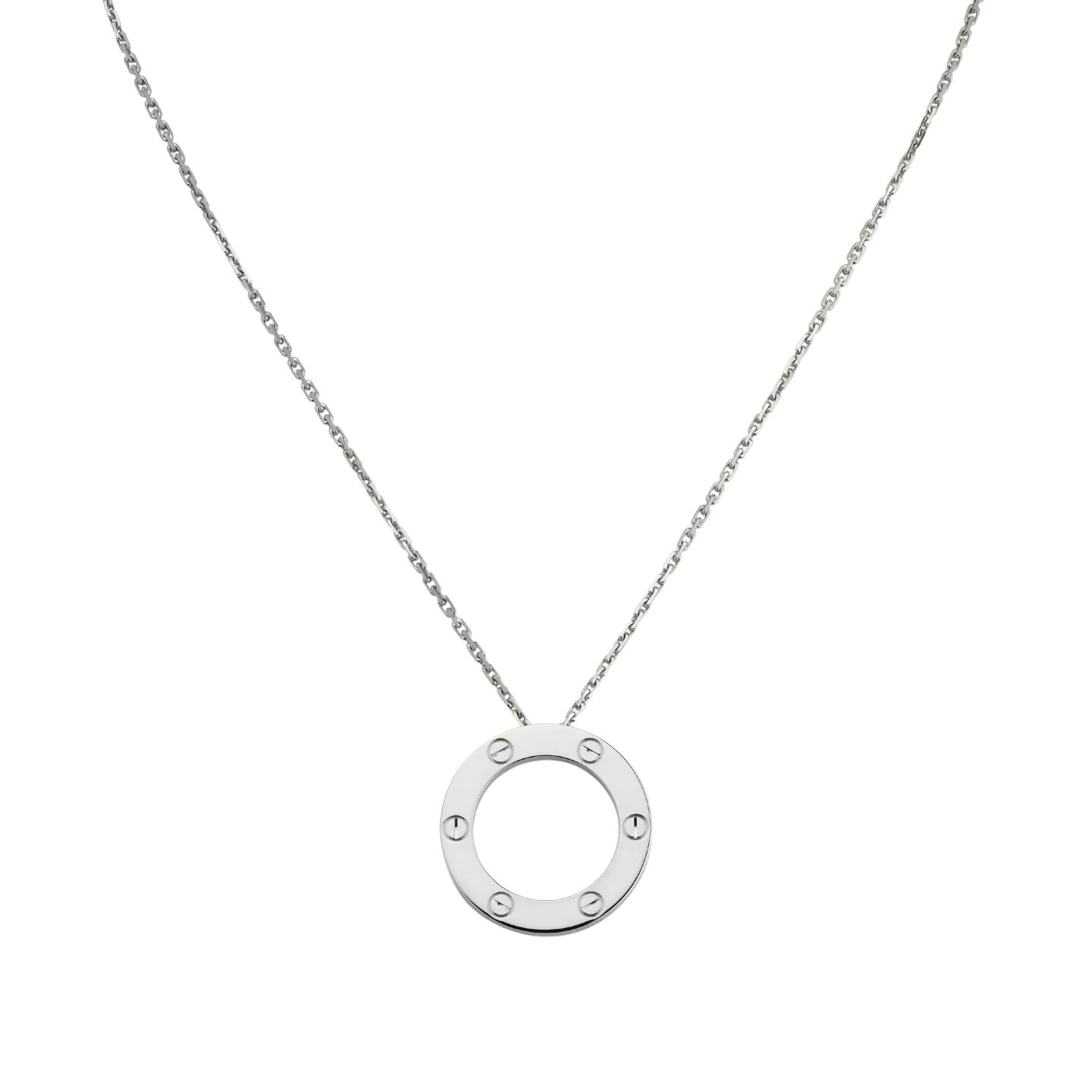[Avelora]LOVE LARGE CIRCULAR PENDANT NECKLACE