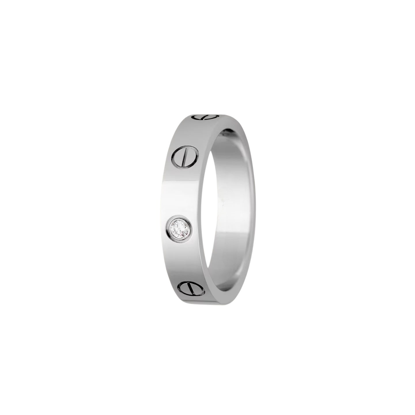[Avelora]LOVE 4MM 1 DIAMOND RING