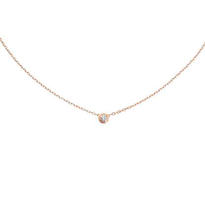 [Avelora]LOVE SCREW PENDANT SINGLE DIAMOND NECKLACE