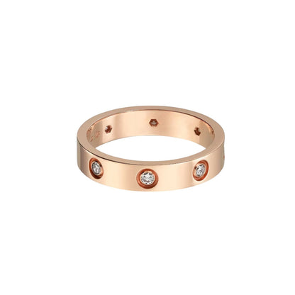 [Avelora]LOVE 4MM 8 DIAMONDS RING