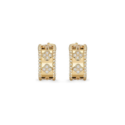 [Avelora]KALEIDOSCOPE CLOVER HOOP EARRINGS