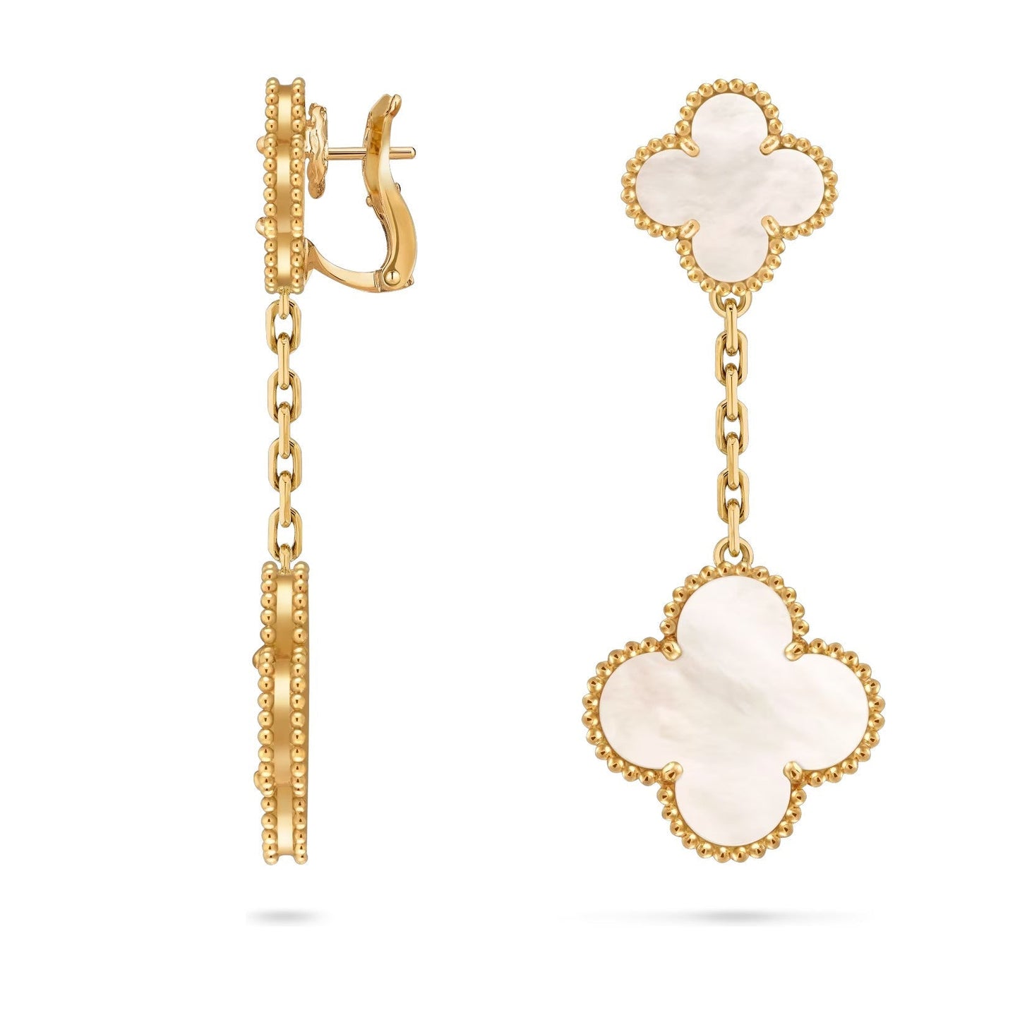 [Avelora]CLOVER DUAL-MOTIF STATEMENT STUD EARRINGS - DOUBLE-CHARM COLLECTION