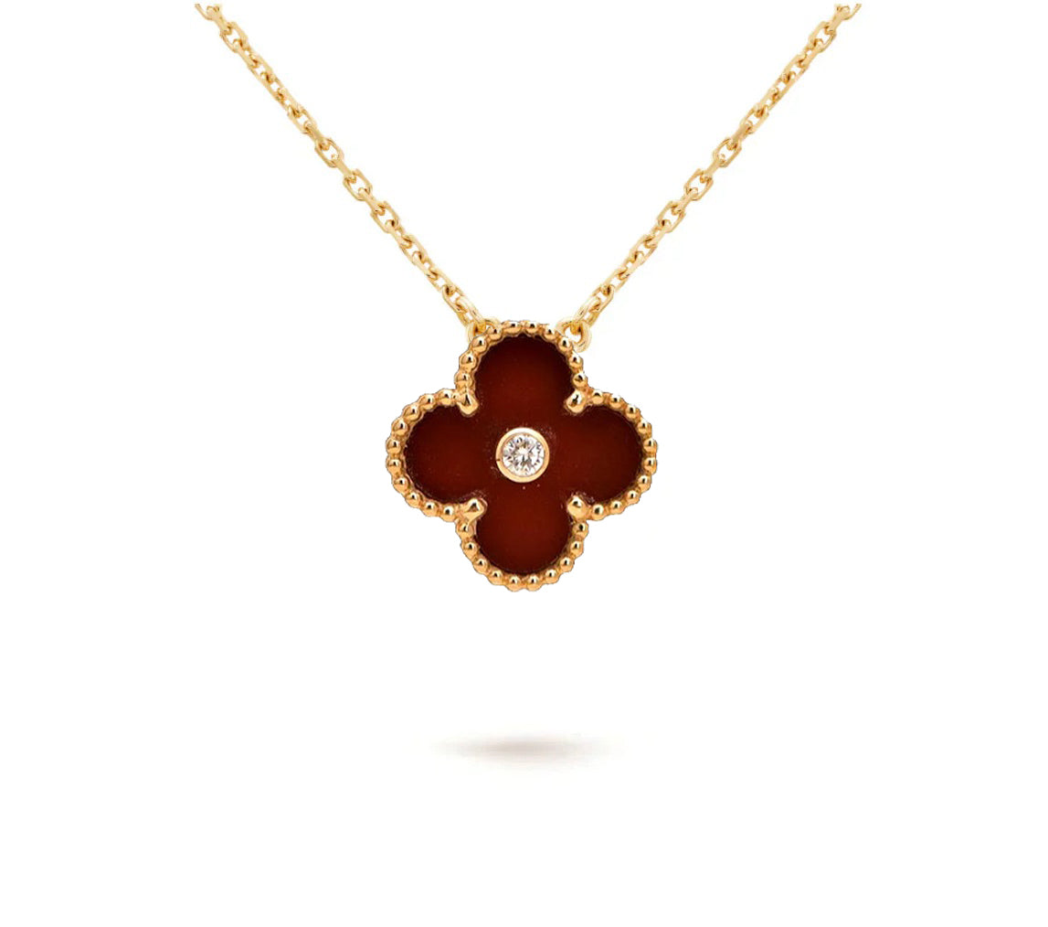 [Avelora]LIMITED EDITION CHRISTMAS CLOVER FLOWER NECKLACE - 15MM ANNUAL COLLECTIBLE PENDANT