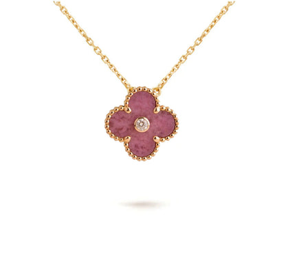 [Avelora]LIMITED EDITION CHRISTMAS CLOVER FLOWER NECKLACE - 15MM ANNUAL COLLECTIBLE PENDANT
