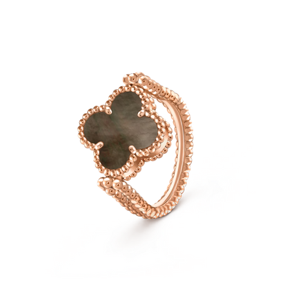 [Avelora]LUCKY CLOVER ROSE GOLD REVERSIBLE RING