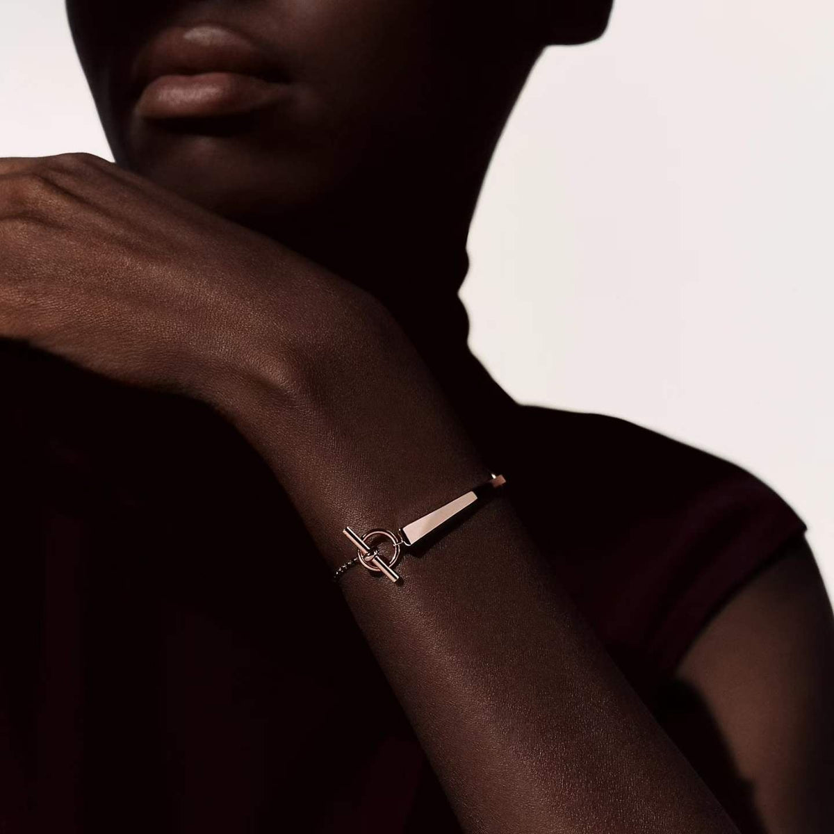 [Avelora Jewelry]CLOU DE FORGE BRACELET WITH SQUARE CONE STUDS