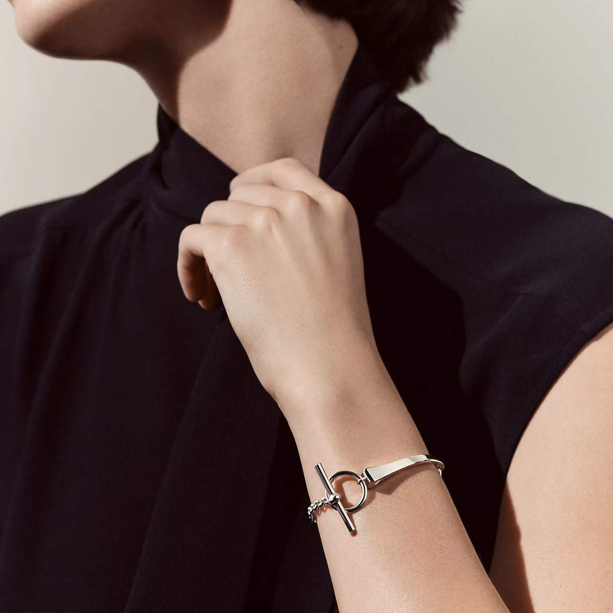 [Avelora Jewelry]CLOU DE FORGE BRACELET WITH SQUARE CONE STUDS