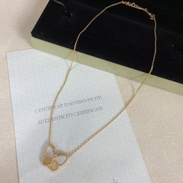 [Avelora Jewelry]NEW ROSE GOLD WHITE MOTHER OF PEARL BUTTERFLY NECKLACE