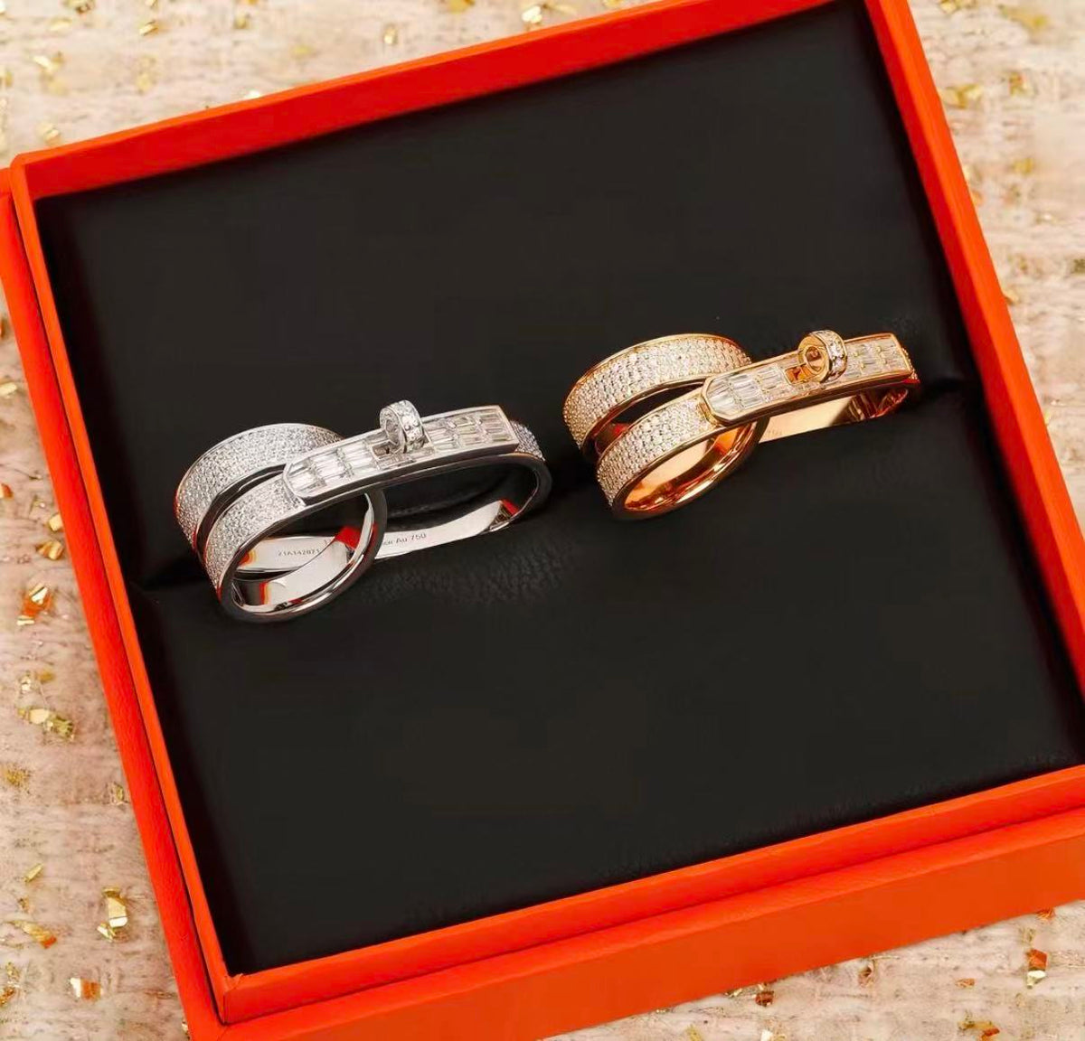 [Avelora Jewelry]NEW STYLE FULL CIRCLE DOUBLE DIAMOND RING
