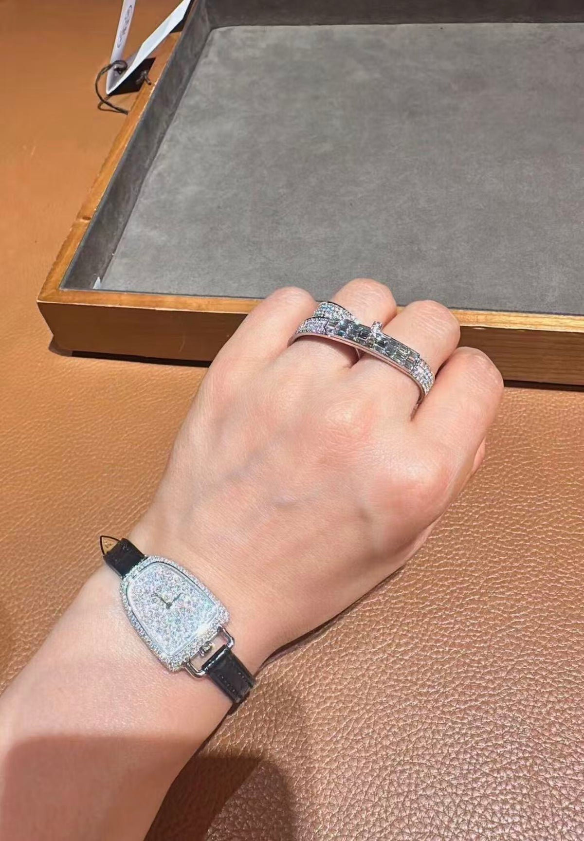 [Avelora Jewelry]NEW STYLE FULL CIRCLE DOUBLE DIAMOND RING