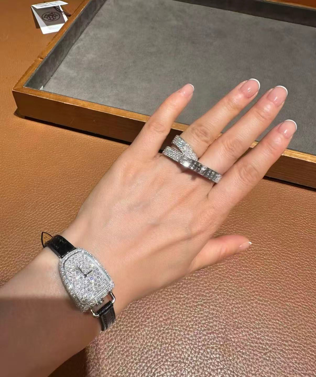 [Avelora Jewelry]NEW STYLE FULL CIRCLE DOUBLE DIAMOND RING