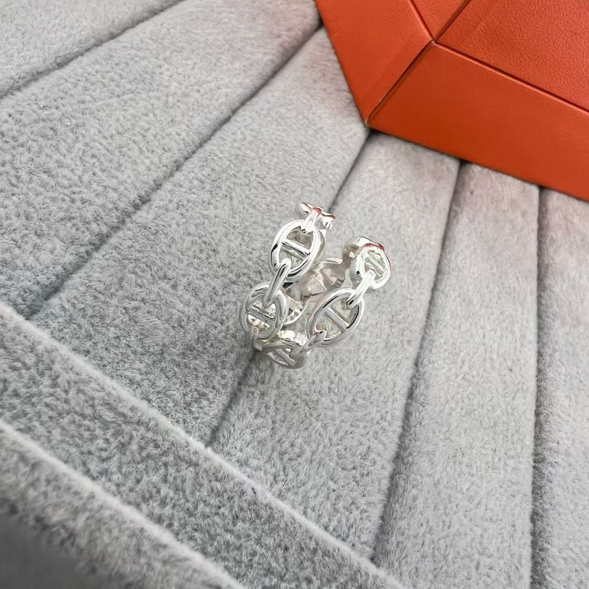 [Avelora Jewelry]GLOSSY FINISH SQUARE COMBINATION DOUBLE-LAYER PIG NOSE RING