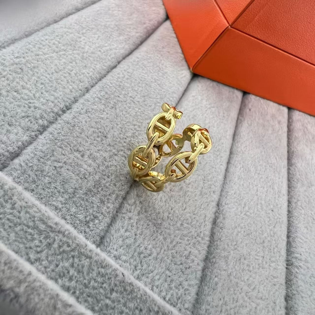 [Avelora Jewelry]GLOSSY FINISH SQUARE COMBINATION DOUBLE-LAYER PIG NOSE RING