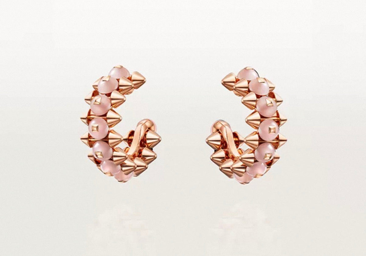 [Avelora Jewelry]CLASH COLLECTION AGATE CHALCEDONY STUD EARRINGS