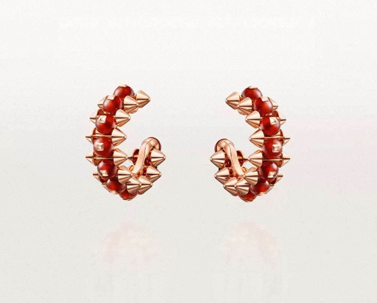 [Avelora Jewelry]CLASH COLLECTION AGATE CHALCEDONY STUD EARRINGS