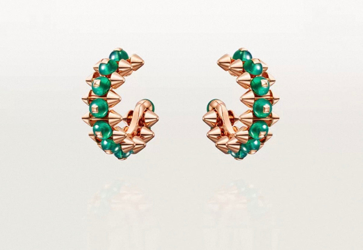 [Avelora Jewelry]CLASH COLLECTION AGATE CHALCEDONY STUD EARRINGS