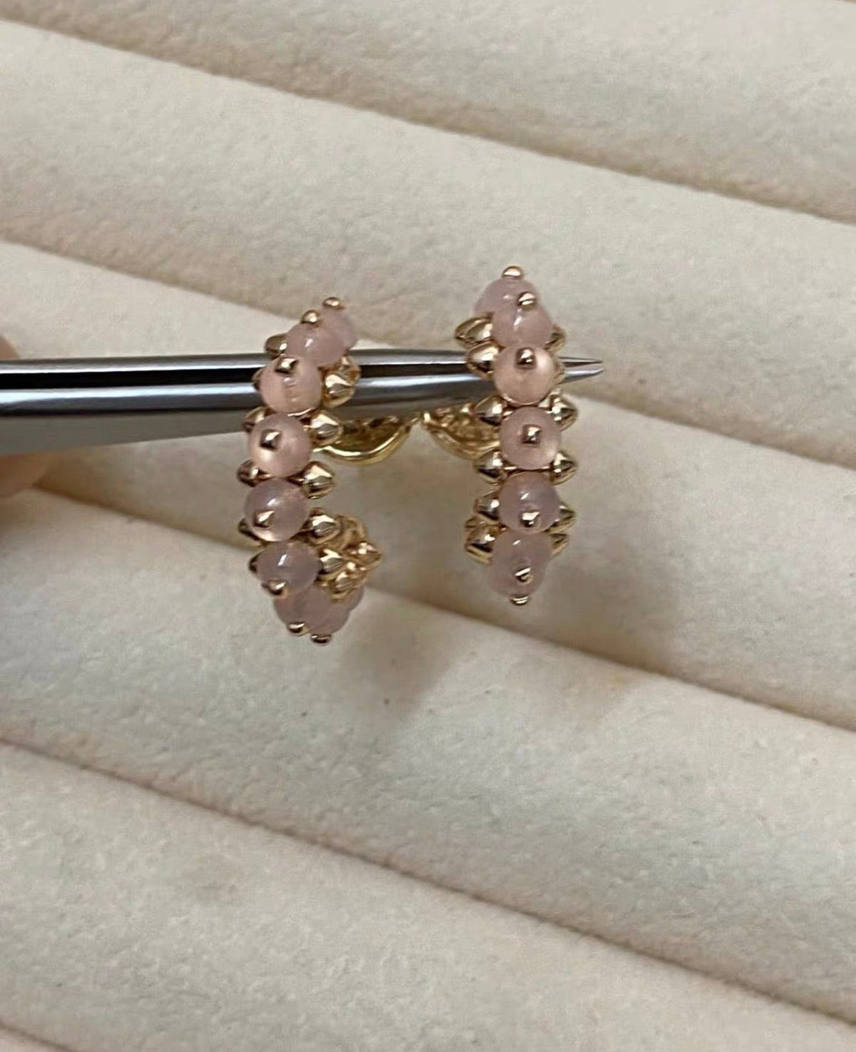 [Avelora Jewelry]CLASH COLLECTION AGATE CHALCEDONY STUD EARRINGS