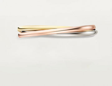 [Avelora]TRINITY COLLECTION CLASSIC THREE-COLOUR GOLD TRIPLE BAND BANGLE