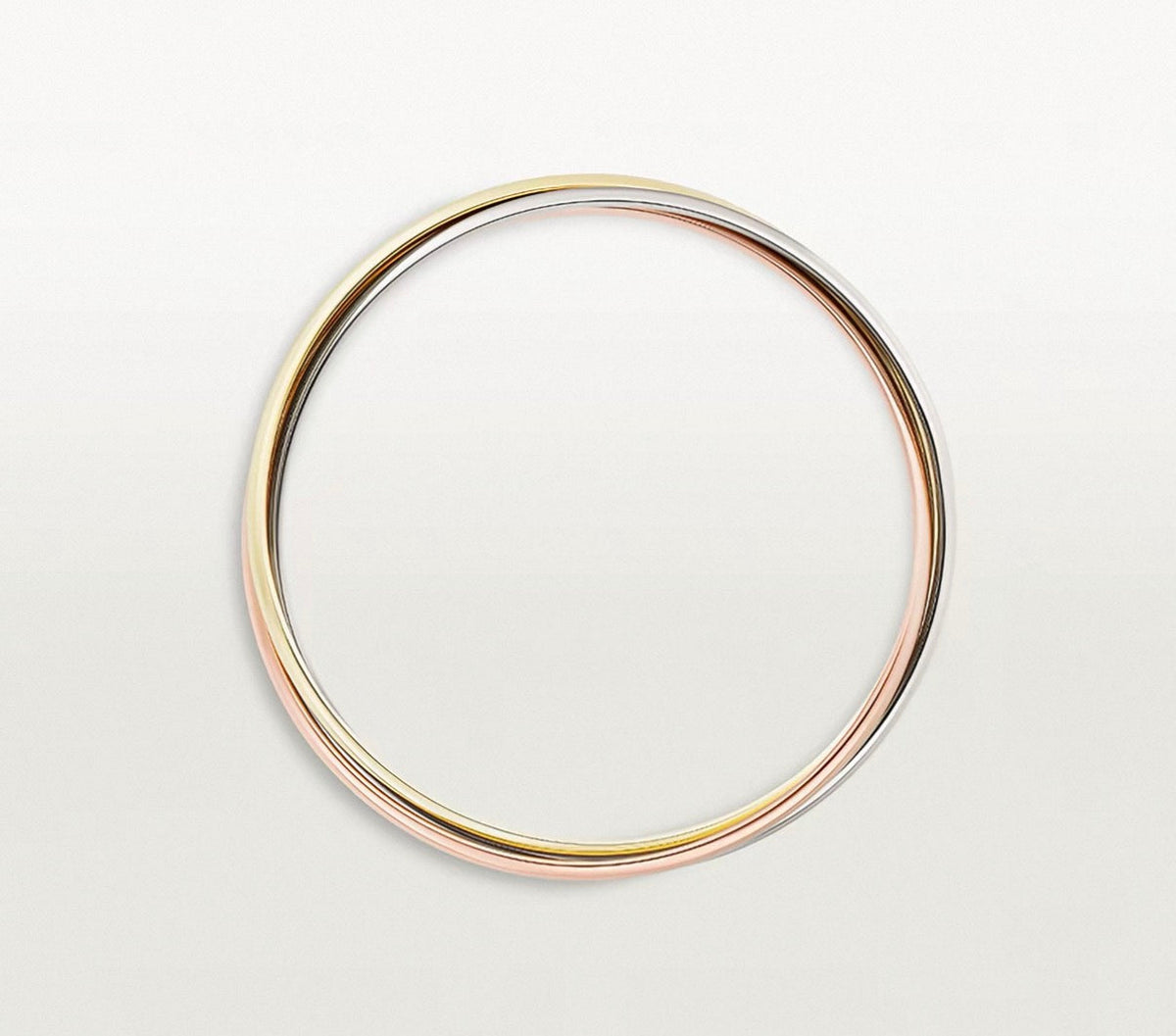 [Avelora]TRINITY COLLECTION CLASSIC THREE-COLOUR GOLD TRIPLE BAND BANGLE
