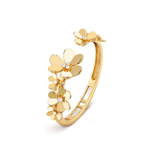 [Avelora]LUMINOUS BLOSSOM OPEN BANGLE