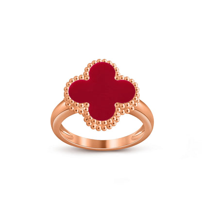 [Avelora]LUCKY CLOVER VINTAGE ROSE GOLD RING COLLECTION