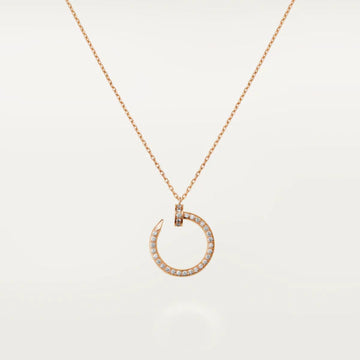 [Avelora Jewelry ]JUSTE NECKLACE PINK GOLD DIAMONDS