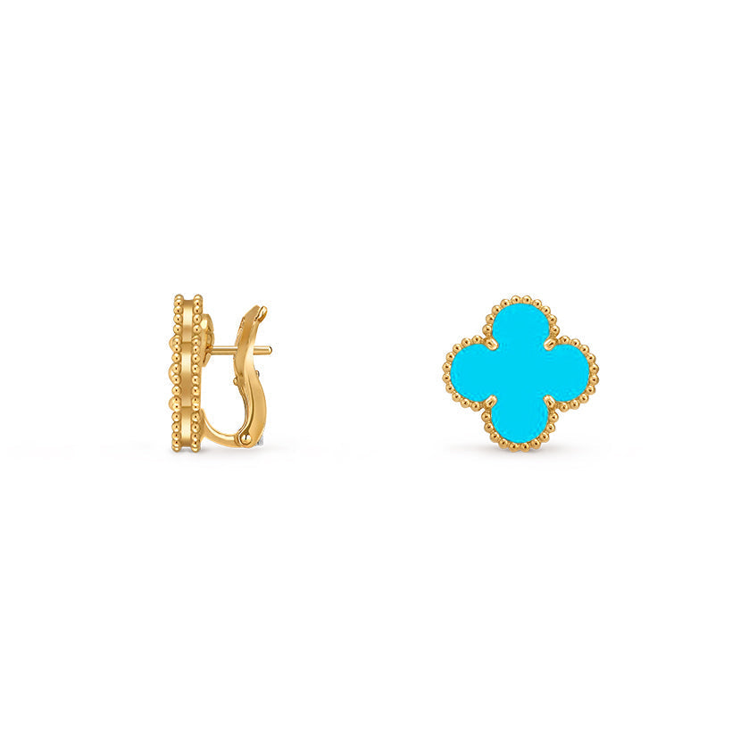 [Avelora]15MM CLOVER FLOWER STUD EARRINGS GOLD COLLECTION