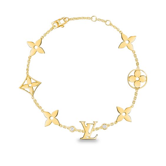 [Avelora Jewelry ]STAR AND SUN 7 MOTIFS GOLD BRACELET