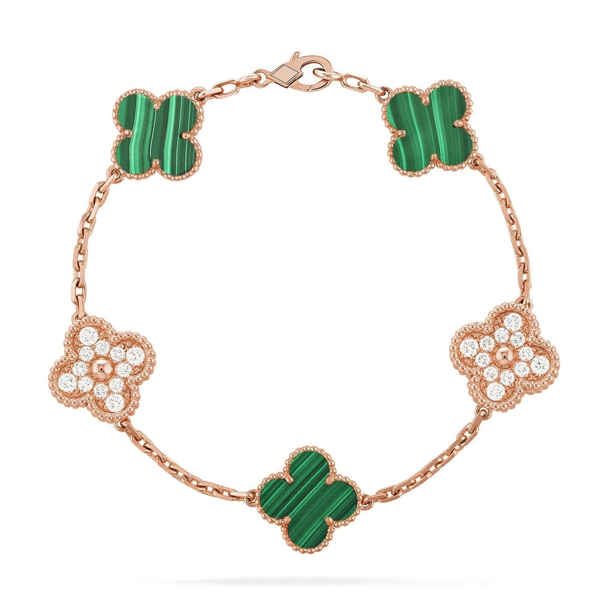 [Avelora Jewelry ] CLOVER 5 MOTIF MALACHITE BRACELET COLLECTION