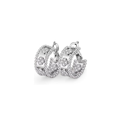 [Avelora]KALEIDOSCOPE CLOVER HOOP EARRINGS