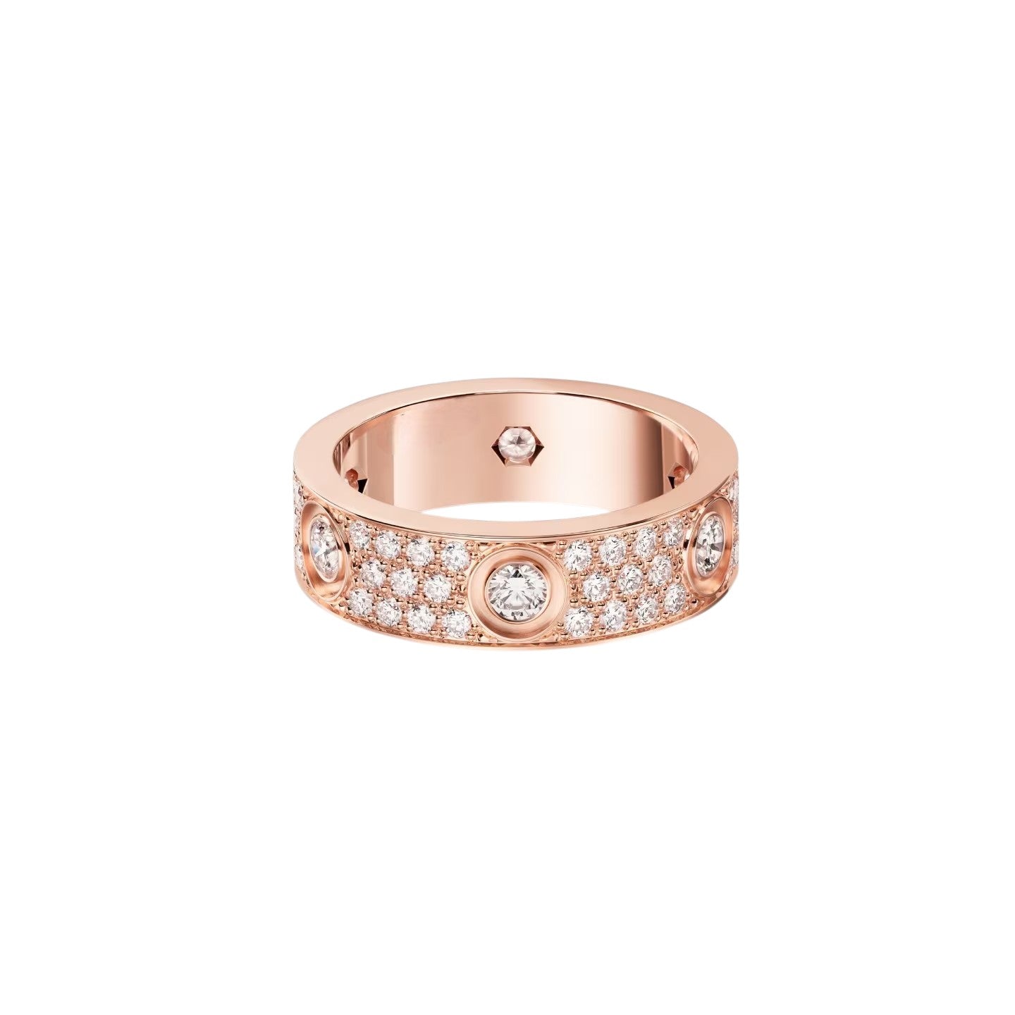[Avelora]LOVE 5.5MM FULL-PAVÉ 6-DIAMOND RING