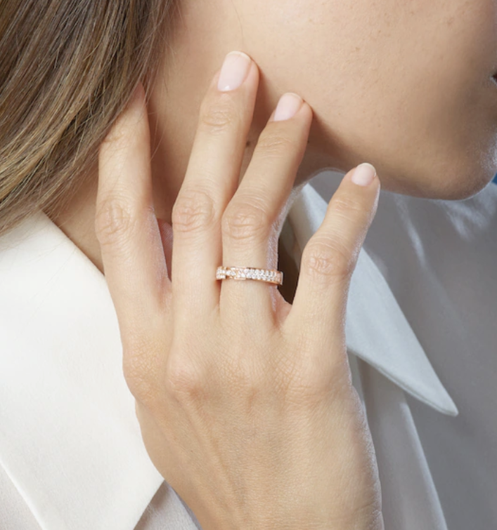 [Avelora]ALLIANCE LIENS VIDENCE PAVED DIAMOND 4MM RING