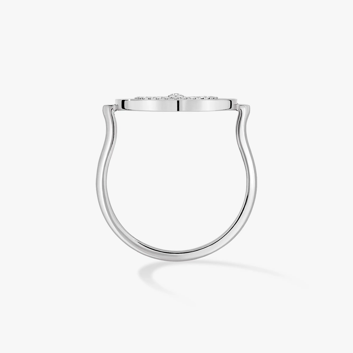 [Avelora jewelry]Lucky Move Paved Silver Diamond Ring