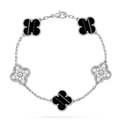 [Avelora]LUCKY CLOVER 5-MOTIF BRACELET - PULSE STONE COLLECTION