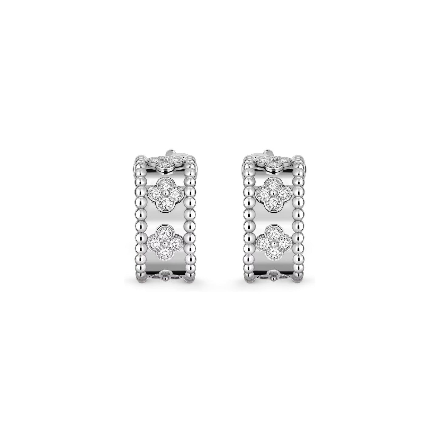 [Avelora]KALEIDOSCOPE CLOVER HOOP EARRINGS
