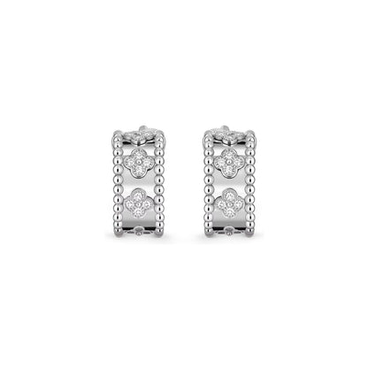 [Avelora]KALEIDOSCOPE CLOVER HOOP EARRINGS