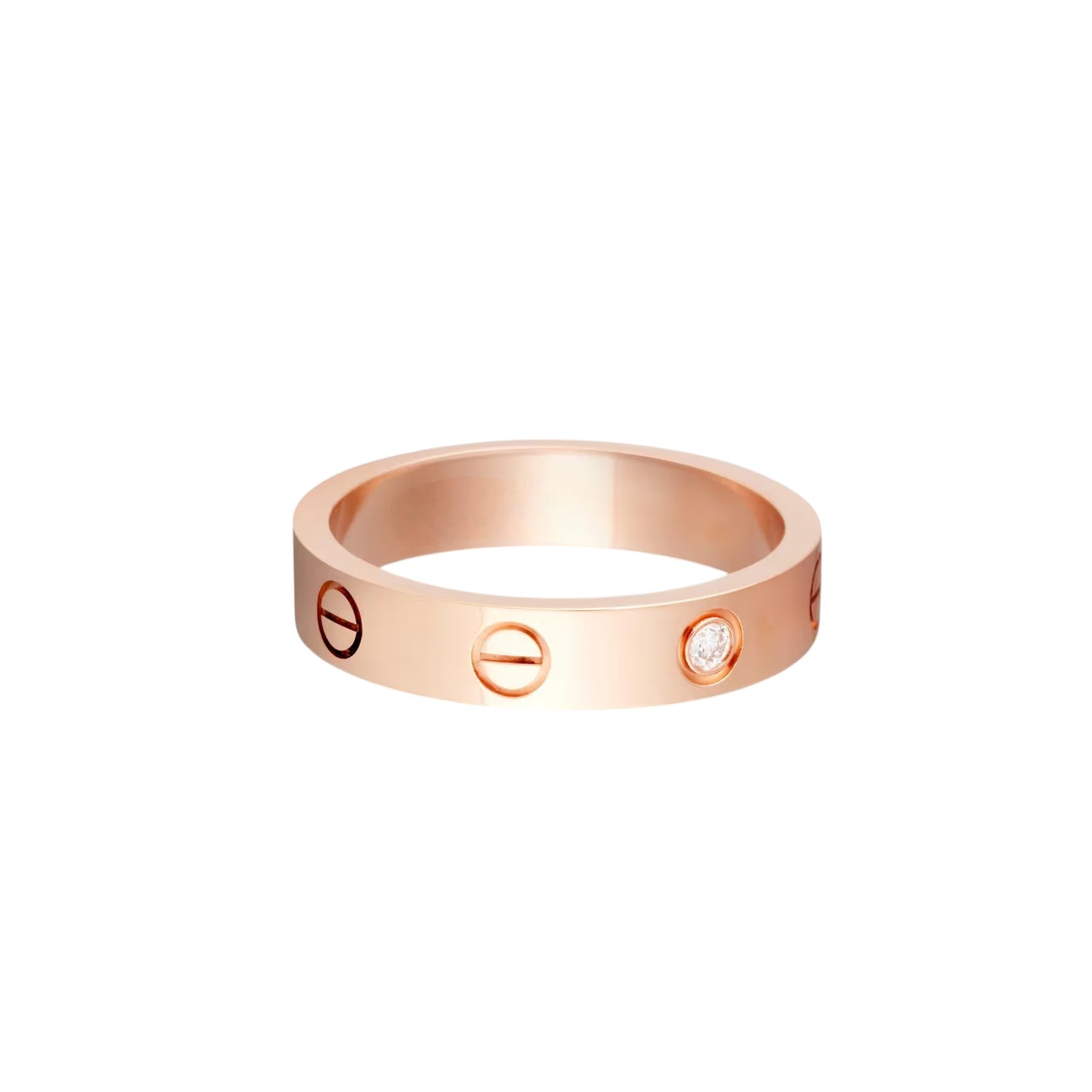 [Avelora]LOVE 4MM 1 DIAMOND RING