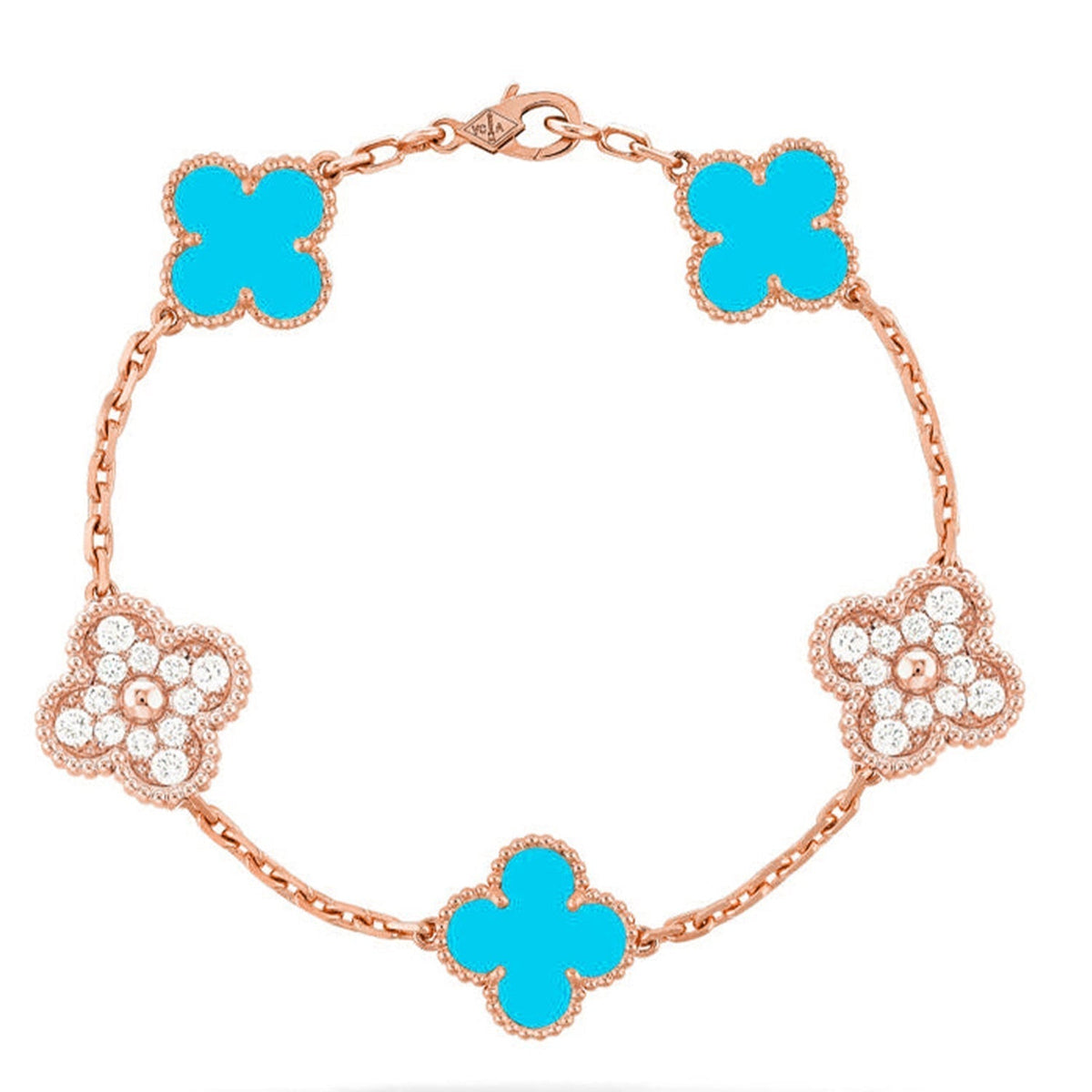 [Avelora Jewelry ] CLOVER 5 MOTIF TURQUOISE BRACELET COLLECTION