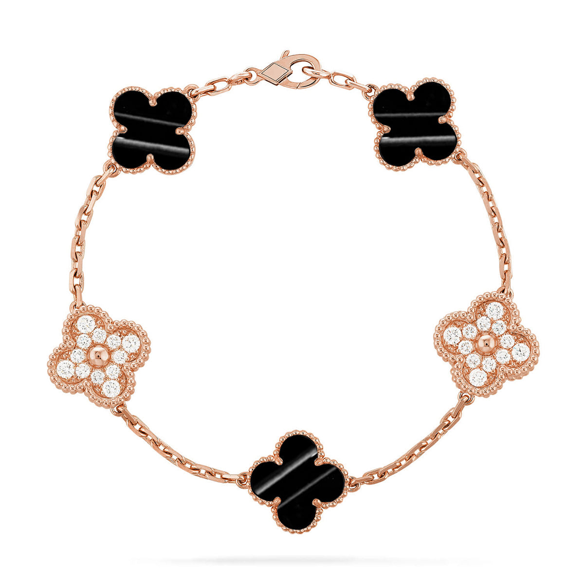 [Avelora]LUCKY CLOVER 5-MOTIF BRACELET - PULSE STONE COLLECTION